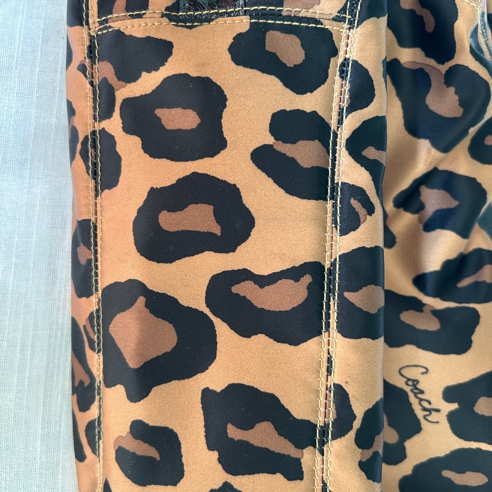 RARE FIND - Coach Madison Ocelot Leopard-Print Shoulder Bag in Brown and Black - Picture 6 of 16